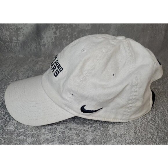 SOLD! NOT AVAIL! Brigham Young Cougars Strapback Dad Hat White Relaxfit RARE cap - Picture 3 of 11